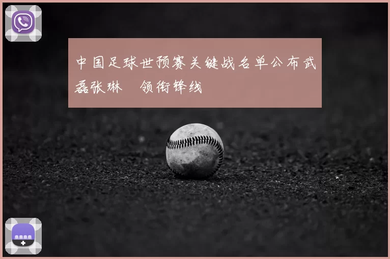 中国足球世预赛关键战名单公布武磊张琳芃领衔锋线